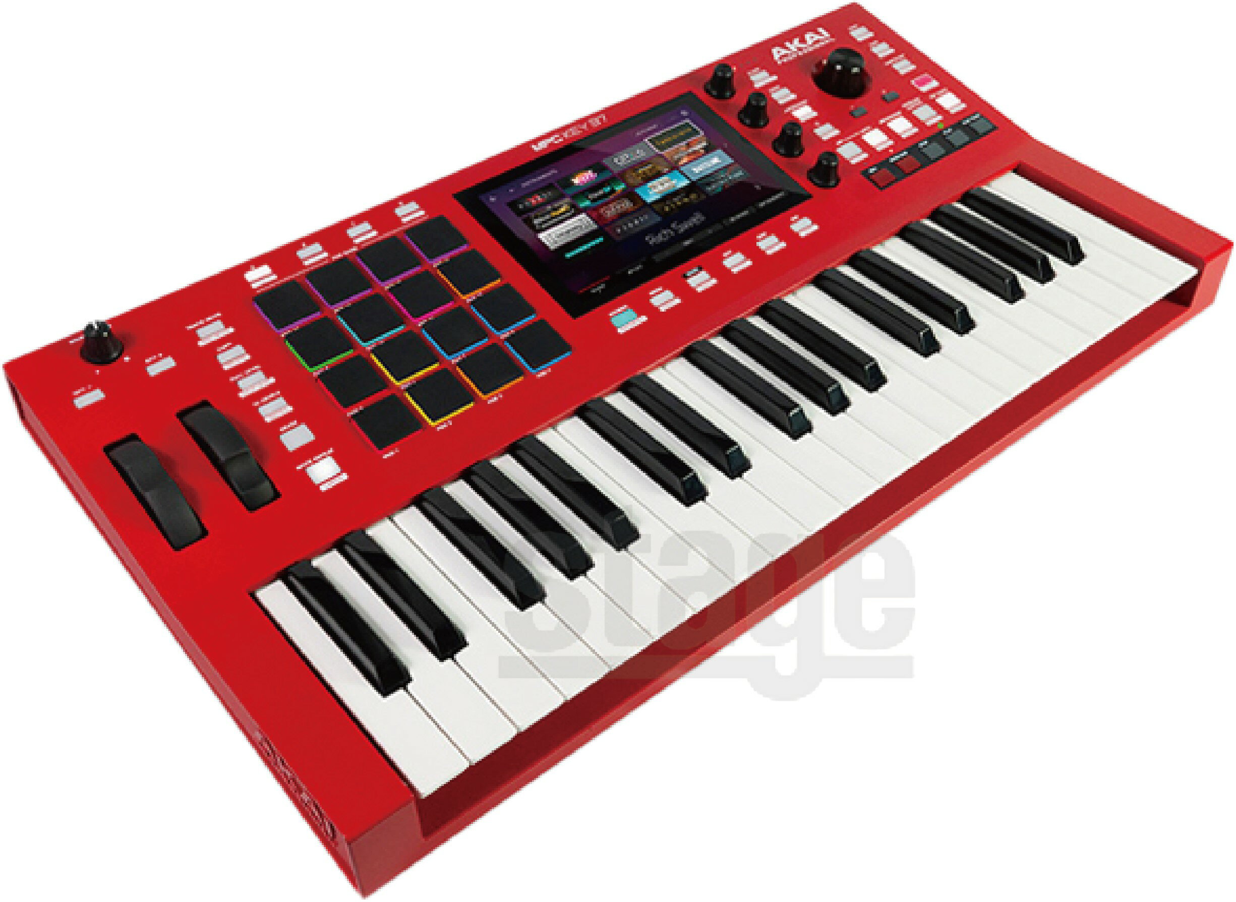 AKAI MPC KEY 37 STANDALONE MPC PRODUCTION KEYBOARDD アカイ スタンドアロン・プロダクション・キーボード 37鍵 【Stage-Rakuten Synthesizer】 アフタータッチ対応セミウェイト鍵盤 標準37鍵盤 シンセサイザー