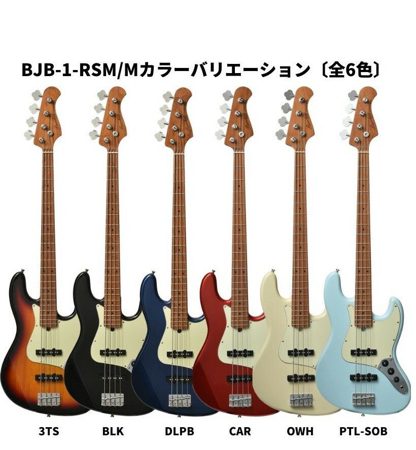 Bacchus BJB-1-RSM/M OWH Olympic Whiteバッカス エレキベース ローステッドメイプ...