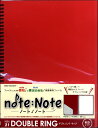ノート・ノート【ダブルリング・タイプ】(レッド)NN21<ミュージックエイト>