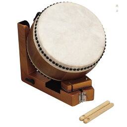 NAKANO Honkaku Wadaiko w/Stand KP-1200/JD Kids Percussionナカノ 本格わだいこ スタンド付き　茶　子ども用打楽器 太鼓