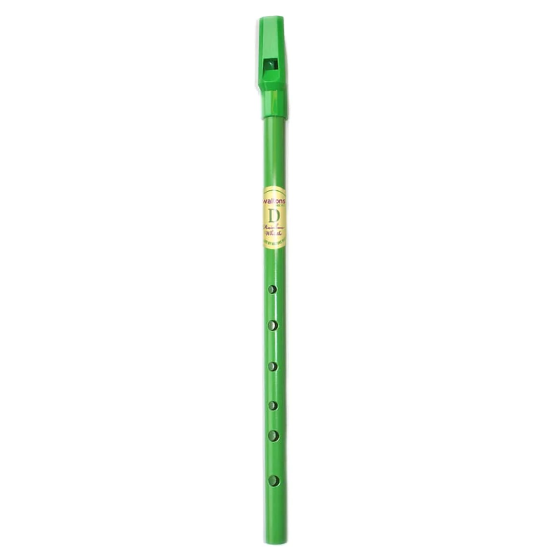 Waltons Rainbow Whistle green08AWAL-1552Pウォルトンレインボーホイッスル緑色Key D英語説明書付きティンホイッスル