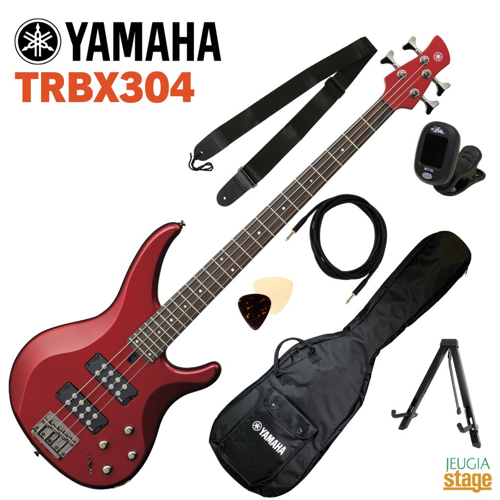 YAMAHA TRBX304 CARヤマハ エレキベース TRBXシリーズ キャンディアップルレッド【Stage-Rakuten Bass SET】