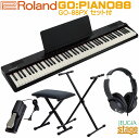 【新製品】Roland GO:PIANO88 (GO-88PX) Entry Keyboard【スタンド・ヘッドホン・イス・ダンパーペダル付き】 ローランド エントリーキーボード ゴーピアノ 88鍵【Stage-Rakuten Keyboard SET】【Stage-Rakuten Piano SET】新製品 人気 黒