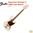 Fender American Vintage II 1966 Jazz Bass®, Rosewood Fingerboard, Olympic Whiteフェンダー アメリカンヴィンテージII ジャズベース オリンピックホワイト【Stage-Rakuten Bass】エレキベース ジャズべ 白