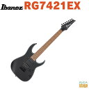 Ibanez RG7421EX BKF Black Flatアイバニーズ イバニーズ RG シリーズ エレキギター ブラック【Stage-Rakuten Guitar】黒 7弦ギター メタル