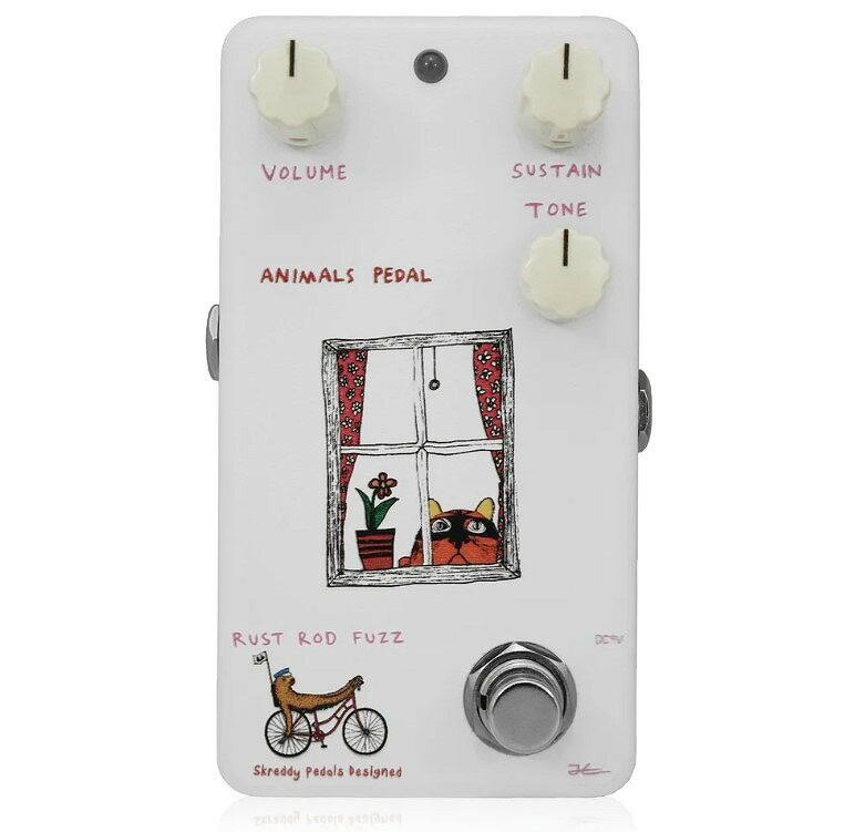 商品説明 Animals Pedal Rust Rod Fuzzは、数ある伝説の中でも特に人気の高い、70年代前半に制作された“ラムズヘッド”と呼ばれる時期のビッグマフを再現することができます。 他の時代と比べるとミッドが強く、メロウなトーンとして知られています。特に伸びやかなリードトーン、さらにTONEを高く設定すればジリジリした音となります。ジャンルを超え、世代を超えて愛される音色です。 本物のラムズヘッドは数も少なく高価で、愛好家でないと入手は難しいでしょう。Rust Rod Fuzzなら、世界中が求める伝説の音色を高い次元で再現することができます。 商品仕様 ●コントロール VOLUME：音量を調整します。 TONE：高域成分を中心に、音色をコントロールします。 SUSTAIN：ファズの歪みの強さやサステインの長さを調整します。 ★掲載の商品は店頭や他のECサイトでも並行して販売しております。在庫情報の更新には最大限の努力をしておりますが、ご注文が完了しましても売り切れでご用意できない場合がございます。その際はご注文をキャンセルさせていただきますので、予めご了承くださいませ。 ★お取り寄せ商品の場合、メーカーで生産完了などの理由でご用意できない場合がございます。 ★北海道地方や沖縄地方、またお届けに船舶や航空機を使用する必要がある離島など、遠方へのお届けの際は『送料無料』の表記がありましても、別途配送料や中継料を加算させていただく場合がございます。詳しくはお問い合わせください。