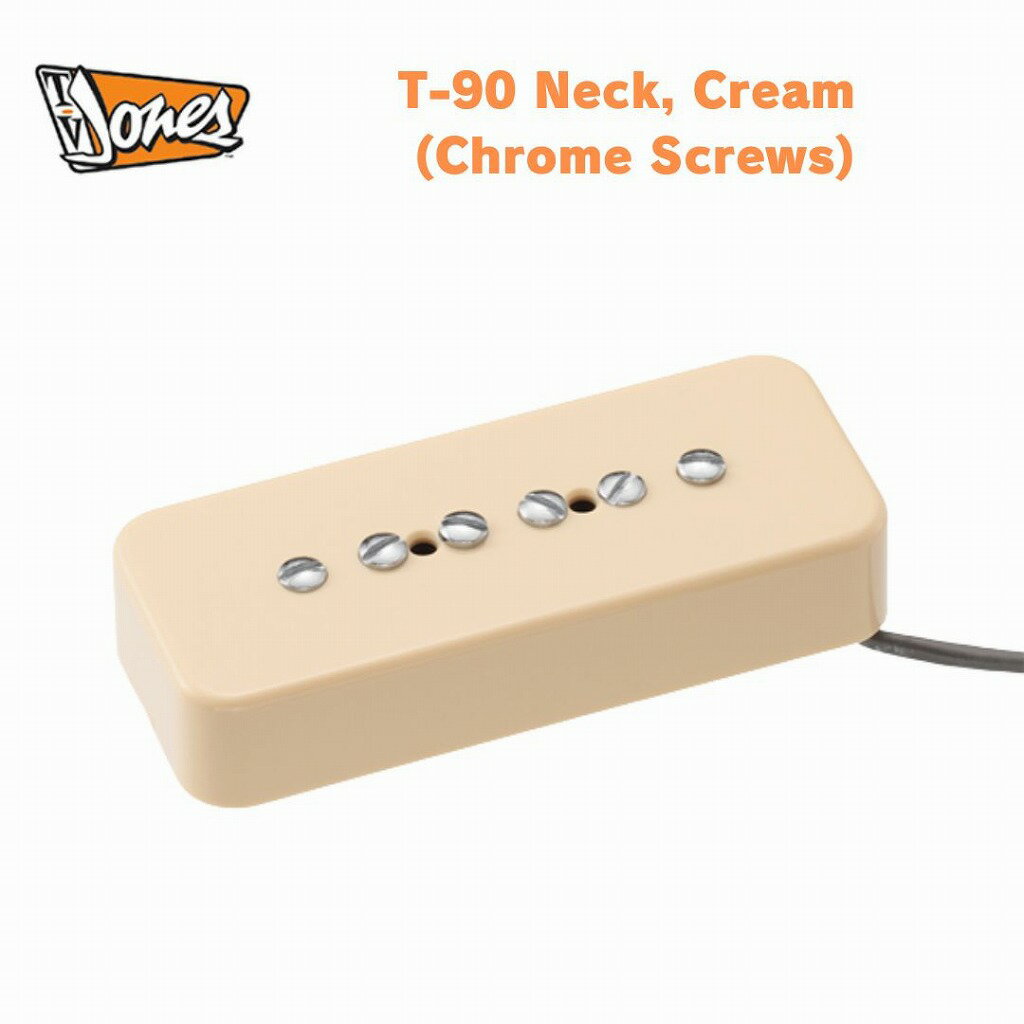 TV Jones T-90 Neck, Cream (Chrome Screws)ネック用 P-90