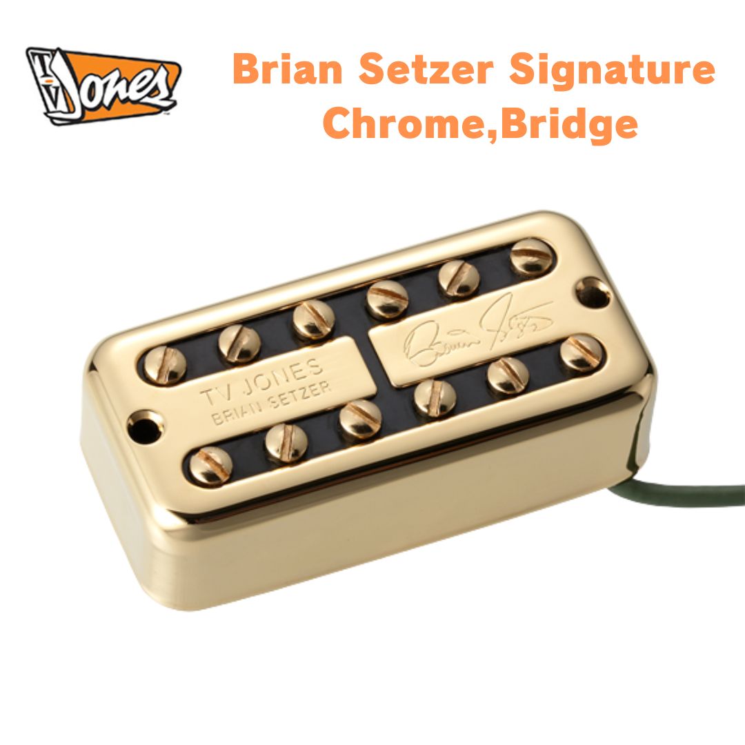 TV Jones Brian Setzer Signature Universal Mount Bridge, Goldブライアン・セッツァー ブリッジ用 ゴールド