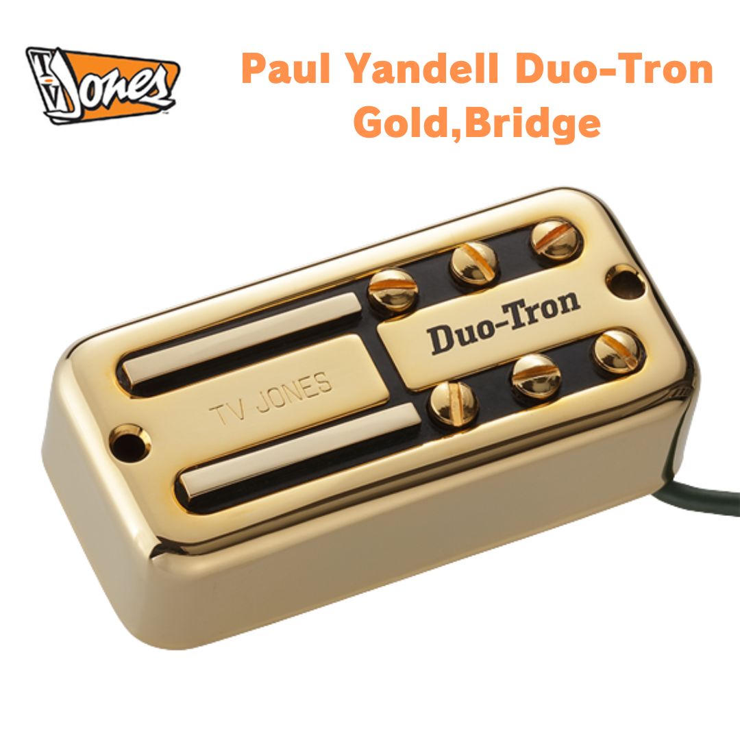 TV Jones Paul Yandell Duo-Tron Universal Mount Bridge, Goldポール・ヤンデル ブリッジ用 ゴールド