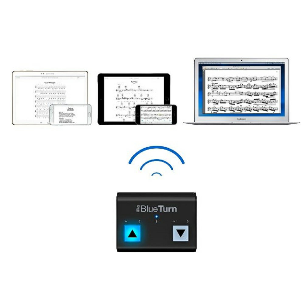 IK Multimedia iRig BlueTurn 譜面めくり Bluetooth MIDIコントローラー