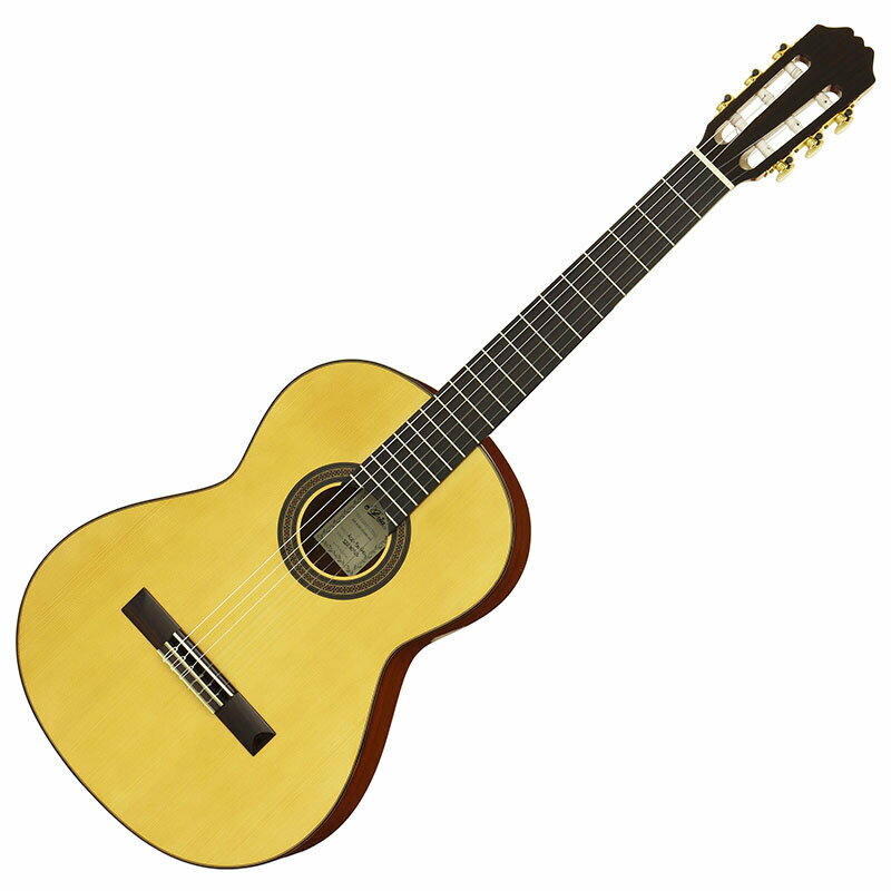 ARIA Classical Guitars Concert ギター製作技術の伝統を誇るスペインで委託製作され、 バインディングや飾り部分には一切プラスチックを使用せず、 高級手工ギターと同じように木象眼（モザイク）を使用しています。 スペイン製ギターが持つ特有の明るい音色をお楽しみください。 スペック Top Solid Spruce Back & Sides Sapelli Neck Mahogany Fingerboard Rosewood Scale 640 mm Nut width 50 mm MADE IN SPAIN ※画像はサンプルです。実施の商品とは木目が異なります。 ※商品の汚れや状態はお問い合わせ下さい。 ※掲載の商品は店頭や他のECサイトでも並行して販売しております。在庫情報の更新には最大限の努力をしておりますが、ご注文が完了しましても売り切れでご用意できない場合がございます。 その際はご注文をキャンセルさせていただきますので、予めご了承くださいませ。 また、お取り寄せ商品の場合、生産完了などの理由でご用意できない場合がございます。 ※お届け先が北海道や沖縄、その他離島の場合、「送料無料」と表記の商品であっても別途中継料や送料を頂戴いたします。その際は改めてご連絡を差し上げますのでご了承ください。