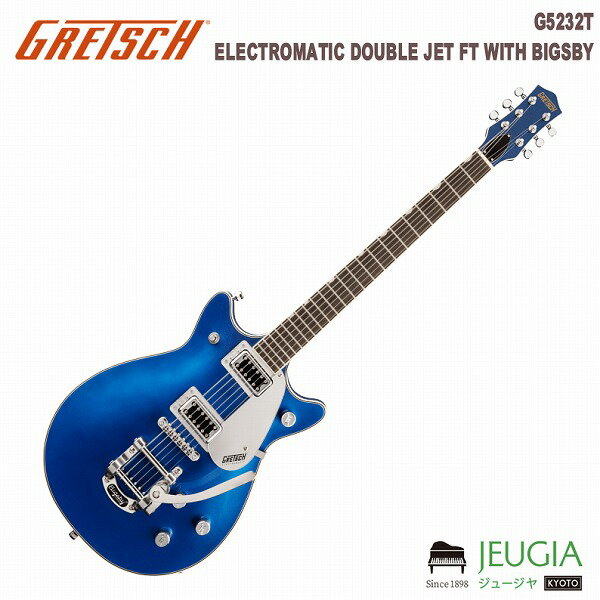 GRETSCH/G5232T G5232T Electromatic Double Jet FT with Bigsby は、Jetならではの卓越したパワーとサウンドを提供します。 ダブルカッタウェイのチェンバードマホガニーボディとアーチドメイプルトップのトーンウッドコンビネーションにより、豊かなローエンドとミッドレンジ、そして明確かつシルキーなハイエンドに特徴付けられる、ラウドでクリアなクラシックJetトーンが得られます。 音楽に対する深い洞察と、計算され尽くしたコンポジションにより躍動感のある壮大なスケールのサウンドスケープを構築するこの影響力あるミュージシャンの名を冠したシグネイチャーモデル、G6134TFM-NH Nigel Hendroff Signature Penguin が登場です。 このサウンドこそが、多種多様なトーンにも対応する、力強くバランスの取れたサウンドの基礎を形成します。 Black Top Filter’Tronピックアップは、Electromatic Double Jet FTのチェンバードボディサウンドを増幅し、スケール感のある、バランスの取れたクリアなトーンを生み出します。ラウドでパンチの効いたサウンドは、あらゆるゲインレベルで輪郭を失わず、明瞭なトーンを維持します。 3ポジショントグルスイッチで切り替えられるの2基のピックアップは、ボリュームコントロール、マスタートーン、マスターボリュームとトレブルブリード回路の組み合わせにより、ピックアップとトーンの設定を直感的かつ包括的にコントロールすることが可能です。 12インチラジアスのローレル指板には22本のミディアムジャンボフレットとパーロイドNeo-Classicサムネイルインレイを採用し、ブリッジ部には固定式Adjusto-MaticブリッジとBigsby Tremoloを装備しています。Broadway Jade、Fairlane Blue、そしてFirestick Redの3カラーをラインナップし、いずれのカラーモデルもシルバーピックガードとクロムハードウェアをフィーチャーしています。 Body Material:Mahogany with Arched Maple Top Body Finish:Gloss Neck:Mahogany, Thin “U” Neck Finish:Gloss Fingerboard:Laurel, 12” (305 mm) Frets:22, Medium Jumbo Position Inlays:Pearloid Neo-Classic Thumbnail (Laurel) Nut (Material/Width):Synthetic Bone, 1.6875” (42.86 mm) Tuning Machines:Die-Cast Scale Length:24.6” (625 mm) Bridge:Anchored Adjusto-Matic Pickguard:Silver Plexi w/ Black Gretsch & Electromatic Logos Pickups:Black Top Filter’Tron (Bridge), (Middle), Black Top Filter’Tron (Neck) Pickup Switching:3-Position Toggle: Position 1. Bridge Pickup, Position 2. Bridge And Neck Pickups, Position 3. Neck Pickup Controls:Volume 1. (Neck Pickup), Volume 2. (Bridge Pickup), Master Volume with Treble Bleed, Master Tone Control Knobs:G-Arrow Hardware Finish:Chrome Strings:Nickel Plated Steel (.010-.046 Gauges) Case/Gig Bag:Softcase ※商品の汚れや状態はお問い合わせ下さい。 ※掲載の商品は店頭や他のECサイトでも並行して販売しております。在庫情報の更新には最大限の努力をしておりますが、ご注文が完了しましても売り切れでご用意できない場合がございます。 その際はご注文をキャンセルさせていただきますので、予めご了承くださいませ。 また、お取り寄せ商品の場合、生産完了などの理由でご用意できない場合がございます。 ※お届け先が北海道や沖縄、その他離島の場合、「送料無料」と表記の商品であっても別途中継料や送料を頂戴いたします。その際は改めてご連絡を差し上げますのでご了承ください。