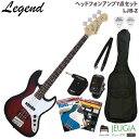 Legend LJB-Z RBS Red Black Sunburst SET レジェンド エレキベース ベース ジャズベース タイプ レッド ブラック サンバ...