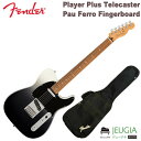 FENDER/Player Plus Telecaster Pau Ferro Fingerboard Player Plus Telecasterは、クラシックなフェンダーデザインにプレイヤーを意識した実用的な機能とエキサイティングな新フィニッシュげを融合させ、優れた演奏体験と紛れもないスタイリングを提供します。 本モデルは、2基のPlayer Plus Noiselessピックアップを装備し、ハムノイズを抑制したウォームで甘いTelecasterトゥワングトーンを提供します。 トーンコントロールはプッシュ／プル仕様となっており、両ピックアップをシリーズ（直列）モードで鳴らすことができ、サウンドにパワー感とふくよかさを加えることが可能です。 サテンフィニッシュのModern “C “シェイプPlayer Plus Teleネックは、手にぴったりとフィットし、滑らかなエッジのロールオフ処理が心地よさを提供します。 12インチラジアス指板と22本のミディアムジャンボフレットはリードプレイに適しており、弦落ちを気にすることなく、アグレッシブなベンディングを可能にします。モダンな仕様の6連ブロックスチールサドル付きTelecasterブリッジがブライトさを付与し、ロッキングチューナーが抜群のチューニングの安定性と容易な弦交換を実現します。 フェンダーの伝統的なスタイル、先進的なパフォーマンス、そして魅力的な新しいフィニッシュを備えたPlayer PlusTelecasterは、あなたのクリエイティビティを刺激し、ワンランク上のプレイをサポートします。 主な仕様 Body Material: Alder Body Finish: Gloss Polyester Neck: Maple, Modern “C” Neck Finish: Satin Urethane Fingerboard: Maple or Pau Ferro, 12” (305 mm) Frets: 22, Medium Jumbo Position Inlays: Black Pearloid Dot (Maple), White Pearloid Dot (Pau Ferro) Nut (Material/Width): Synthetic Bone, 1.685” (42.8 mm) Tuning Machines: Deluxe Cast/Sealed Locking (all short posts) Scale Length: 25.5” (648 mm) Bridge: 6-Saddle Strings-Through-Body Tele Pickguard: 3-Ply Black (336), 3-Ply Mint Green (300, 376), 4-Ply Tortoiseshell (370) Pickups: Player Plus Noiseless Tele (Bridge), (Middle), Player Plus Noiseless Tele (Neck) Pickup Switching: 3-Position Blade: Position 1. Bridge, Position 2. Bridge and Neck, Position 3. Neck Controls: Master Volume, Master Tone Control Knobs: Knurled Flat-Top Hardware Finish: Nickel/Chrome Strings: Fender USA 250L Nickel Plated Steel (.009-.042 Gauges), PN 0730250403 Case/Gig Bag: Included: Deluxe Gig Bag ※商品の汚れや状態はお問い合わせ下さい。 ※掲載の商品は店頭や他のECサイトでも並行して販売しております。在庫情報の更新には最大限の努力をしておりますが、ご注文が完了しましても売り切れでご用意できない場合がございます。 その際はご注文をキャンセルさせていただきますので、予めご了承くださいませ。 また、お取り寄せ商品の場合、生産完了などの理由でご用意できない場合がございます。 ※お届け先が北海道や沖縄、その他離島の場合、「送料無料」と表記の商品であっても別途中継料や送料を頂戴いたします。その際は改めてご連絡を差し上げますのでご了承ください。