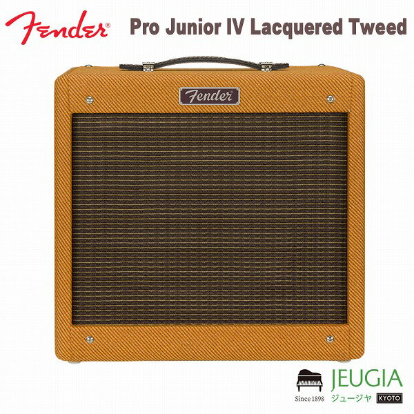 FENDER/ Pro Junior IV Lacquered Tweed クラシックなツイード柄をまとった15W出力のPro Junior IVは極上のトーンと優れたタッチセンシティブなレスポンスを兼ね備えた人気モデルです。 10インチのJensen P10Rドライバーを搭載し、バランスの良い、タイトな出力が特徴です。ボリュームサーキットは クリーンから歪みへの移行をよりスムーズに行えるようモディファイされており、歪ませた時にもローのタイトさを失 わない明瞭度を実現します。 ジュエルLEDやクロームコントロールパネル、レザーハンドルなど、フェンダーアンプのクラシックな美しさは多くのギタリストを虜にする魅力に溢れています。 ー specs ー Series Hot Rod Amplifier Type Tube Height 14.5” (36.8 cm) Width 15.25” (38.73 cm) Depth 8.75” (22.22 cm) Weight 22.85 lbs (10.36 kg) Wattage 15 Watts Preamp Tubes 2 x 12AX7 Power Tubes 2 x EL84 Rectifier Solid State Inputs One - 1/4” Channels One Controls Volume, Tone Effects Loop NA Speaker One - 10” Jensen P10R Alnico Cabinet Material 3/4” Particle Board Lacquered Tweed Lacquered Tweed Grille Cloth 50s Style Handle Vintage Leather Strap Knobs Chicken-Head Style Pointer - Black Control Panel Chrome Pilot Light Jewel Red LED Footswitch NA ※画像はイメージです。 ※掲載の商品は店頭や他のECサイトでも並行して販売しております。在庫情報の更新には最大限の努力をしておりますが、ご注文が完了しましても売り切れでご用意できない場合がございます。 その際はご注文をキャンセルさせていただきますので、予めご了承くださいませ。 また、お取り寄せ商品の場合、生産完了などの理由でご用意できない場合がございます。 ※お届け先が北海道や沖縄、その他離島の場合、「送料無料」と表記の商品であっても別途中継料や送料を頂戴いたします。その際は改めてご連絡を差し上げますのでご了承ください。