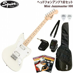 Squier by Fender Mini Jazzmaster HH Maple Fingerboard Olympic White OWT SET 磻 쥭  㥺ޥ ߥ˥ ԥå ۥ磻 åȡڥإåɥۥ󥢥סۡڽ鿴ԥåȡ