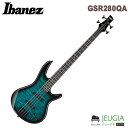 Ibanez/GSR280QA TMS GIOシリーズは、世界で活躍する国内ブランド Ibanezが「ステージへ最速」をコンセプトにデザインしたモデルです。指板材には少し珍しいパープルハートが用いられ、エッジの鋭いアタック感とロングサステインを実現します。取り回しの効くコンパクトかつ軽量なボディや細めのネックは、初めてベースを手にする方や 女性や子供の方にもおすすめしたいポイントです。 ■Gio Ibanez（ジオ・アイバニーズ）シリーズ “ステージへ最速“ をコンセプトとする、楽器をこれから始めるエントリー層に向けたシリーズ。「ベースを始めたいけど何を買ったらいいのかわからない・・・」 そんなニーズに応えます。 ■GIOシリーズ　エレキベース ■アクティブタイプ ■Transperent Balck Sunburst ■ネック：Maple ■ボディ：Quilted Maple Art Grain top /Okoume ■指板： PurpleHeart ■ブリッジ：B10 bridge (19mm string spacing) ■ピックアップ：Ibanez Dynamix N/B pickup ■コントロール：PHAT II EQ ■特徴 ・中低音域特性に優れるオコウメ材のコンパクト・ボディ、弾きやすいメイプル材のスリム・ネック ・美しい杢目のキルテッド・メイプル・アート・グレインTOP（キルテッド・メイプル調グラビュア・シート貼） ・芯のある音と十分なパワー感を持ったIbanez オリジナル・Jタイプ・ピックアップ ・低音域と高音域を持ち上げ、サウンドにパワーを与えるPHAT II EQ（006P　9Vアルカリ乾電池駆動） ■ソフトケース IBB101付属 ※画像はサンプルです。木目・色味は個体差により異なります。 ※商品の汚れや状態はお問い合わせ下さい。 ※掲載の商品は店頭や他のECサイトでも並行して販売しております。在庫情報の更新には最大限の努力をしておりますが、ご注文が完了しましても売り切れでご用意できない場合がございます。 その際はご注文をキャンセルさせていただきますので、予めご了承くださいませ。 また、お取り寄せ商品の場合、生産完了などの理由でご用意できない場合がございます。 ※お届け先が北海道や沖縄、その他離島の場合、「送料無料」と表記の商品であっても別途中継料や送料を頂戴いたします。その際は改めてご連絡を差し上げますのでご了承ください。