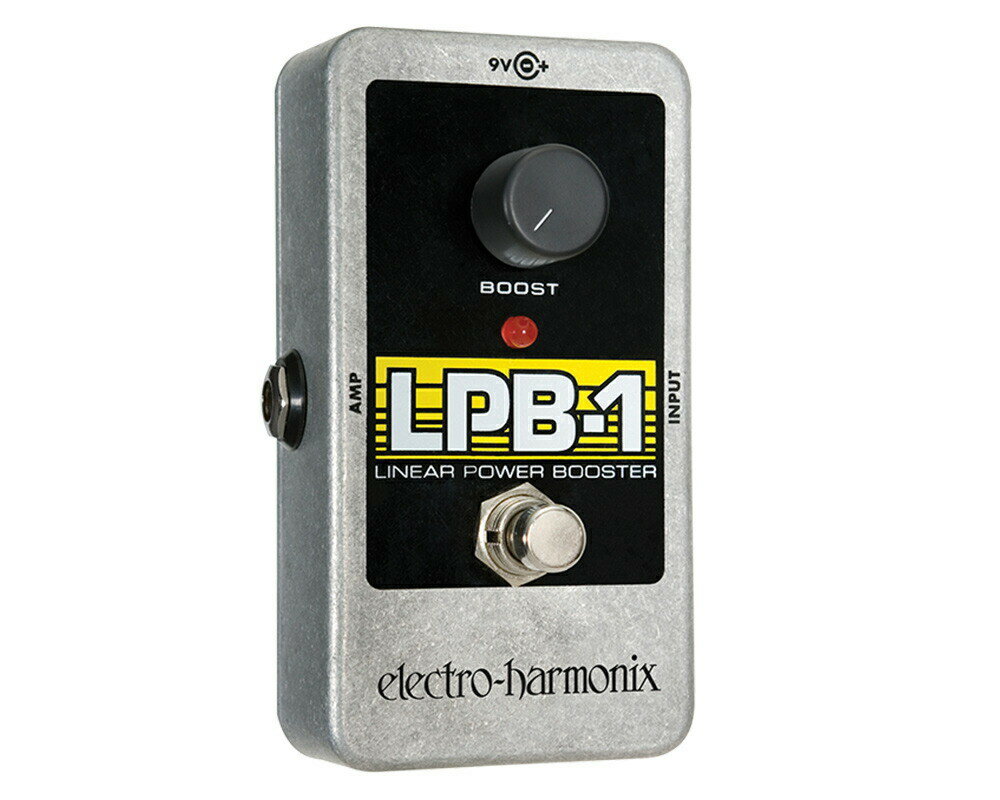 ELECTRO-HARMONIX ( エレクトロハーモニックス ) / LPB-1 LPB-1 は、1968年に登場したElectro-Harmonix最初のモデルを同様の回路で復活させたリニア・パワーブースターです。アンプやエフェクトへの入力信号をブーストし、歪みやサスティン、エフェクトの際立たせます。ブースターとしてはもちろん、自然な厚みのある豊かなトーンは、プリアンプ的な使用にももってこい。シンプルなコントロールながら、様々な使い方のできる汎用性抜群のペダルです。 ■ギター用エフェクター ■リニアパワーブースター ■コントロール ・BOOST：ブースト量の調整 ■電源：9V電池または9VDCセンターマイナスアダプター(別売） ■寸法：72W×110H×50D ※画像はイメージです。 ※商品の汚れや状態はお問い合わせ下さい。 ※掲載の商品は店頭や他のECサイトでも並行して販売しております。在庫情報の更新には最大限の努力をしておりますが、ご注文が完了しましても売り切れでご用意できない場合がございます。 その際はご注文をキャンセルさせていただきますので、予めご了承くださいませ。 また、お取り寄せ商品の場合、生産完了などの理由でご用意できない場合がございます。 ※お届け先が北海道や沖縄、その他離島の場合、「送料無料」と表記の商品であっても別途中継料や送料を頂戴いたします。その際は改めてご連絡を差し上げますのでご了承ください。　