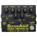 SansAmp PARA DRIVER DI 特徴 PARA DRIVER DIはライブ用のフットスイッチィング機能とライン/インストの切換可能なXLR出力等が備わったDIボックスです。 サウンドに関わる信号経路は100%アナログ回路が採用、SansAmpサウンドの要となるサチュレーションハイブリッドモジュールで幅広いサウンドをお楽しみいただけます。 TREBLE、MID、MID shift、BASSのパラメトリックイコライザーを搭載、ユニバーサルモデルとして各種楽器に対応することが考慮されています。 エフェクターとして使用すると太いサウンド演出が可能。また本機を直接ミキサー&レコーダーに接続するとチューブ・アンプらしいサウンドをお楽しみいただけます。 本製品はレコーディング同様、直接ミキサーに接続できるためお好みのサウンドをメイン・システムから出力可能です。 ステレオに直接接続しても使用可能。ヘッドフォンを直接アウトプットにつないでモニターとしてもご使用いただけます。 BLENDコントロールは楽器のダイレクト音とSANSAMP（チューブアンプ・エミュレーション）回路の音をミックスすることができます。 RUMBLE FILTERスイッチはオンにすると、余計な倍音をカットします。アコースティック・ギター発生しやすいハンドリング・ノイズや、ブーミーなサウンドの原因を取り除くことが可能です。 AIRはオンにすると、高域にクリアーさと煌びやかさを演出します。他の楽器で使用すると、よりオープンなサウンドをお楽しみいただけます。 1/4″ 出力 BOOST スイッチは接続する機器の入力レベルにマッチングできるように、出力レベルを+10dB ブーストすることが可能です。 XLR 出力 PAD スイッチは-20dB のパッド・スイッチです。信号レベルの異なる機器へ接続する場合に使用します。 PHANTOM & GROUND CONNECTは本機のグランドを接続または、リフトするスイッチです。スイッチをオンにした状態でグランドが接続され、ファンタム電源を使って本機に電源が供給することができます。 INPUTは1/4インチフォーン、1MΩ（電源スイッチ兼用）です。 OUTPUTは1/4インチフォーン、1kΩです。 PARALLEL OUTPUTは入力ジャックから直接接続された出力。アンプやチューナー、シグナル・プロセッサーに接続する場合に用います。 XLR OUTPUTはバランス出力です。 ※本製品はACアダプターは付属しておりません。別途でお買い求め下さい。 電源9V乾電池（006P）、またはDC9Vパワーサプライ（センターマイナス）、またはファンタム電源 サイズW95×H120×D50mm（スイッチ、ノブを含む） 重量389g ★掲載の商品は店頭や他のECサイトでも並行して販売しております。在庫情報の更新には最大限の努力をしておりますが、ご注文が完了しましても売り切れでご用意できない場合がございます。 ★お取り寄せ商品の場合、生産完了などの理由でご用意できない場合がございます。その際はご注文をキャンセルさせていただきますので、予めご了承くださいませ。 ★お届け先が北海道や沖縄、その他離島の場合、「送料無料」と表記の商品であっても別途中継料や送料を頂戴いたします。その際は改めてご連絡を差し上げますのでご了承ください。