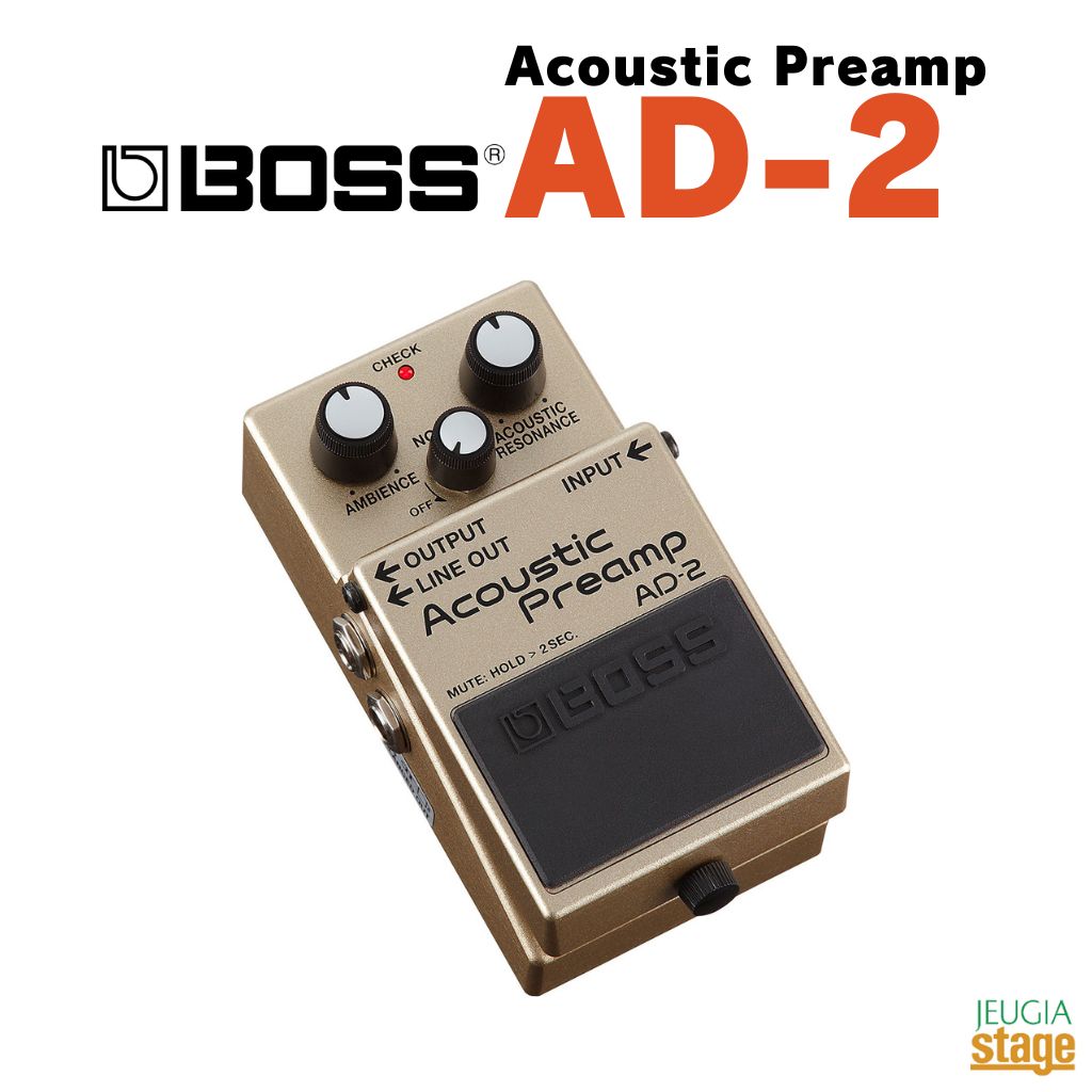 BOSS Acoustic Preamp AD-2ボス アコースティックプリアンプ エレアコ用プリアンプ【Stage-Rakuten Guitar Accessory】エフェクター