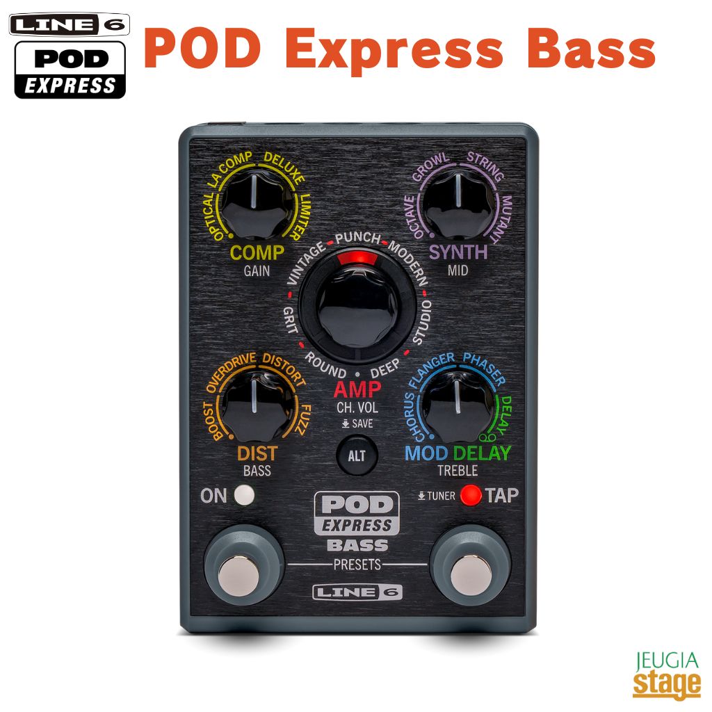 乐天商城 - LINE6 POD Express Bassライン6 アンプ/エフェクト・プロセッサー ベース用【Stage-Rakuten Guitar Accessory】マルチエフェクター