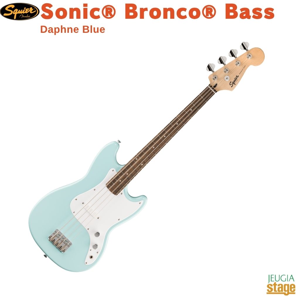 樂天商城 - Squier Sonic® Bronco™ Bass, Laurel Fingerboard, White Pickguard, Daphne Blueスクワイア エレキベース ソニック ブロンコベース ダフネブルー【Stage-Rakuten Bass】スクワイヤー 青 フェンダー Fender