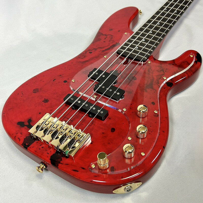 Tune - Phoenix Akihito Tokunaga Model / BB-5-109 PJ Buckeye Burl【徳永暁人モデル】Bombetbassフェニックス エレキベース 5弦 ボンバーベース バックアイバール【Stage-Rakuten Bass】プレシジョン プレべ 赤 レッド Red TUNE チューン
