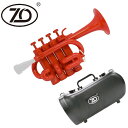 ZO PC-01 プラスチックピッコロトランペット レッド / ブラックトリム 【 プラ管】