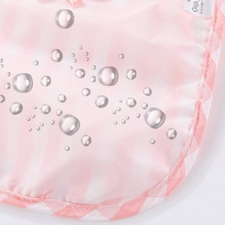 保育園 食事用 ロング ベビー 離乳食 スモック チェック 長袖 男の子 幼稚園 袖あ...