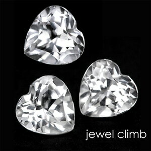 (ハート5.0x5.0mm前後)ホワイトトパーズのリーズナブル 宝石 ルース ストーン