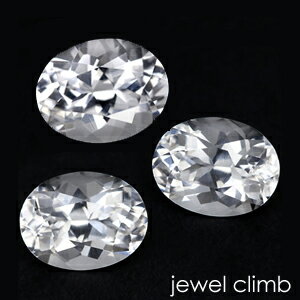 (オーバル8.9x6.7mm前後)ホワイトトパーズのリーズナブル 宝石 ルース ストーン