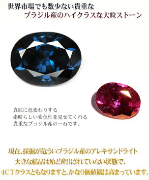 【サマーセール開催中】アレキサンドライト 宝石 ルース 4．05CT