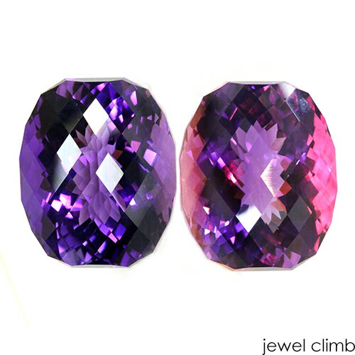 ◆その他カラーチェンジアメシストはこちら 　 宝石 カラーチェンジタイプ アメシストColor change amethyst 重量 67．88CT 　 形状 ファンシー 寸法 23．31x28．47x18．65mm 　 産地 ウルグアイ 硬度 7 　 品質 F 色相 S 　 備考 『 カラーストーンの品質と色相の表記について　』 【ルース鑑別書付き】 　 　 【紫色石】【変色石】 -------------------------------------------- ◆解らないことがございましたらお気軽にお問い合わせください。 　当店スタッフが丁寧にご説明させて頂きます。 ◆ジュエリー加工をご希望の方は、お気軽にご相談ください。 　≫≫クライム工房 ◆当店では 天然石 のダイヤモンド、ルビー、サファイア、エメラルド等 宝石の国 と呼ばれるタイをはじめ様々な地域から世界中の希少な宝石を直輸入価格にて販売しております。 クリスマス　お誕生日 にルースのみ、後日ジュエリー加工というのも可能です。 指輪やリングは勿論のこと、ペンダント・ネックレス・イヤリング・ピアス・ボディピアス等 あらゆるジュエリー、アクセサリーの制作をお承っております。 オリジナルジュエリーを簡単に作成が出来ます。初心者の方でもお気軽にご相談くださいませ。 　 --------------------------------------------【ルース鑑別書付き】 素晴らしい存在感！ベストクオリティの一石！ ウルグアイ・カラーチェンジアメシスト67．88CT RECOMMEND　POINT 　　大粒かつ、非常に細かなカットが施された結晶！ 　　　　　　　 高品質ストーンをお探しの方は必見の一石です！ ウルグアイ産の非常に美しいカラーチェンジアメシスト。 60CTアップの大粒サイズです。 紫水晶と呼ばれるアメシストは比較的メジャーな存在ですが 大粒かつ高品質なカットストーンは貴重です。 こちらは最高品質の一石。 　 &lt;蛍光灯撮影&gt; 高貴な濃厚バイオレットカラーが印象的で カスタムカットか施され 大粒と相まってとても魅力的に輝いてくれます。 この輝きを増す演出となっているのがチェスボードカット。 文字通りチェスのボード（盤面）の様に細かくカットされた面は キラキラと光りを反射してくれます。 　 &lt;ジェムライト撮影&gt; 迫力ある結晶、細かなカット、美しいカラー。　 そしてノーインクルージョンと言う素晴らしい状態の一石。 また、文字通り白熱系の光を当てると 神秘的なラズベリーカラーを見せるからチェンジタイプです。 まさに非の打ち所の無い高品質のアメシスト。 美しい大粒アメシストをお探しの方は是非お勧め致します。