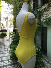 ボートネックと背中カシュクール★イエロー★