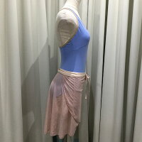 ネイビーxフーシャリボンITY巻きスカート