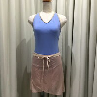 ネイビーxフーシャリボンITY巻きスカート