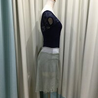 バレエスカートパドドゥスカートBタイプホワイトメッシュxライトグレーパンツJewelesqueオリジナル