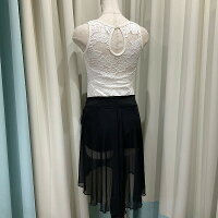 バレエスカートパドドゥスカートCタイプブラックメッシュxブラックパンツJewelesqueオリジナル
