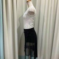 バレエスカートパドドゥスカートCタイプブラックメッシュxブラックパンツJewelesqueオリジナル