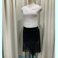 バレエスカートパドドゥスカートCタイプブラックメッシュxブラックパンツJewelesqueオリジナル