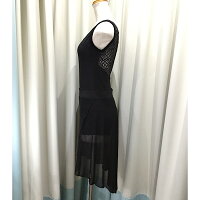 バレエスカートパドドゥスカートCタイプブラックメッシュxブラックパンツJewelesqueオリジナル