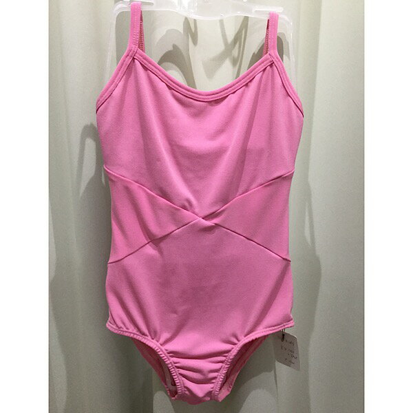 キッズレオタード★55型キャミソール★ベビーピンクxホワイトバックJewelesqueオリジナル