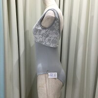 63型レオタード・レースカバートップライトグレーxアイボリーレースバレエレオタードJewelesqueオリジナル