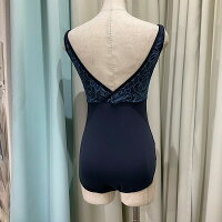 ボートネックレオタードネイビーJewelesqueオリジナル
