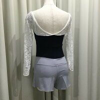 バレエショートパンツライトグレーマットスパン製
