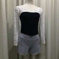 バレエショートパンツライトグレーマットスパン製