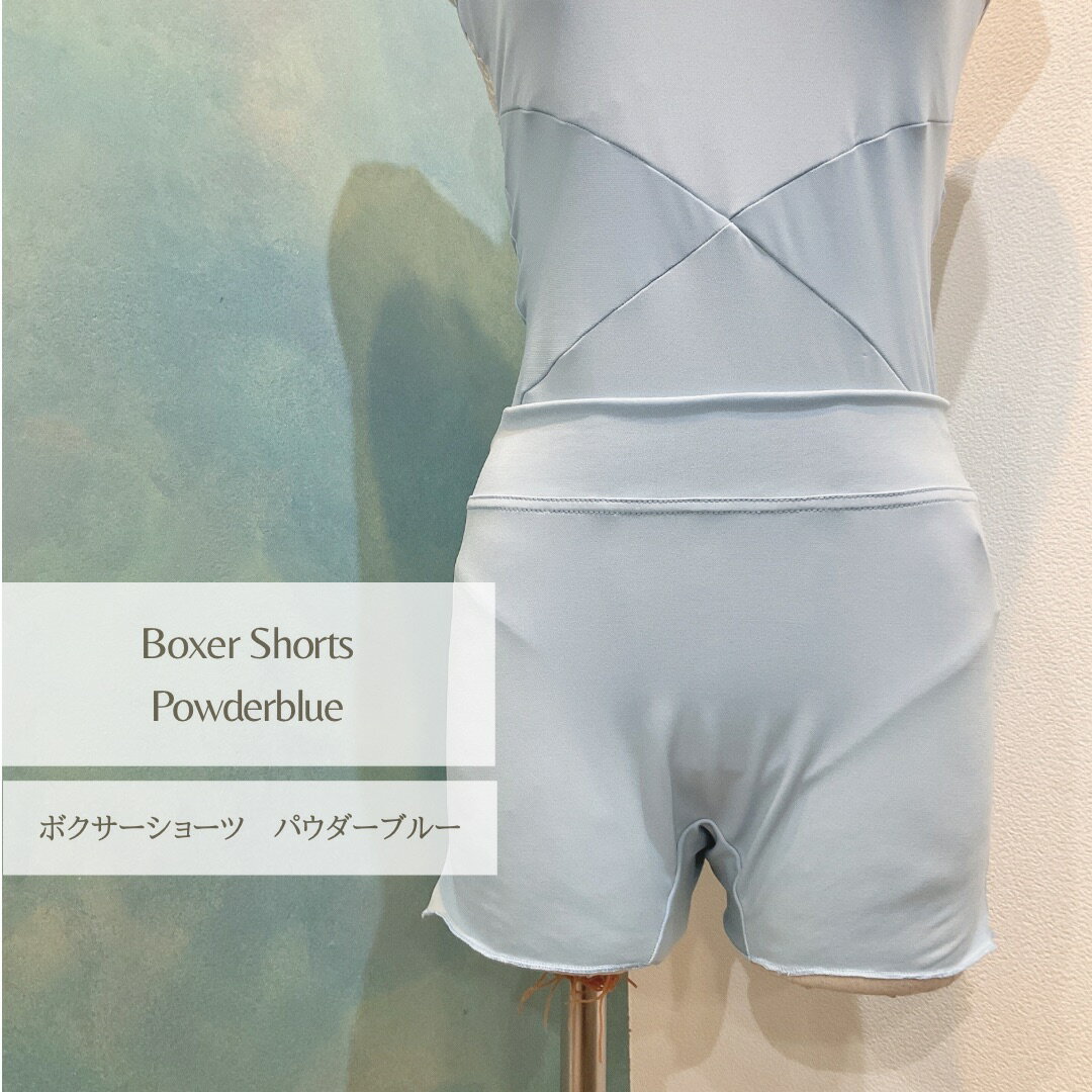 ボクサーショーツ(見せパン)パウダーブルー Jewelesqueオリジナルboxer-powderblue
