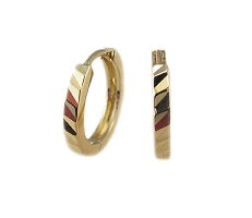 イエローゴールドカットリング中折れピアス