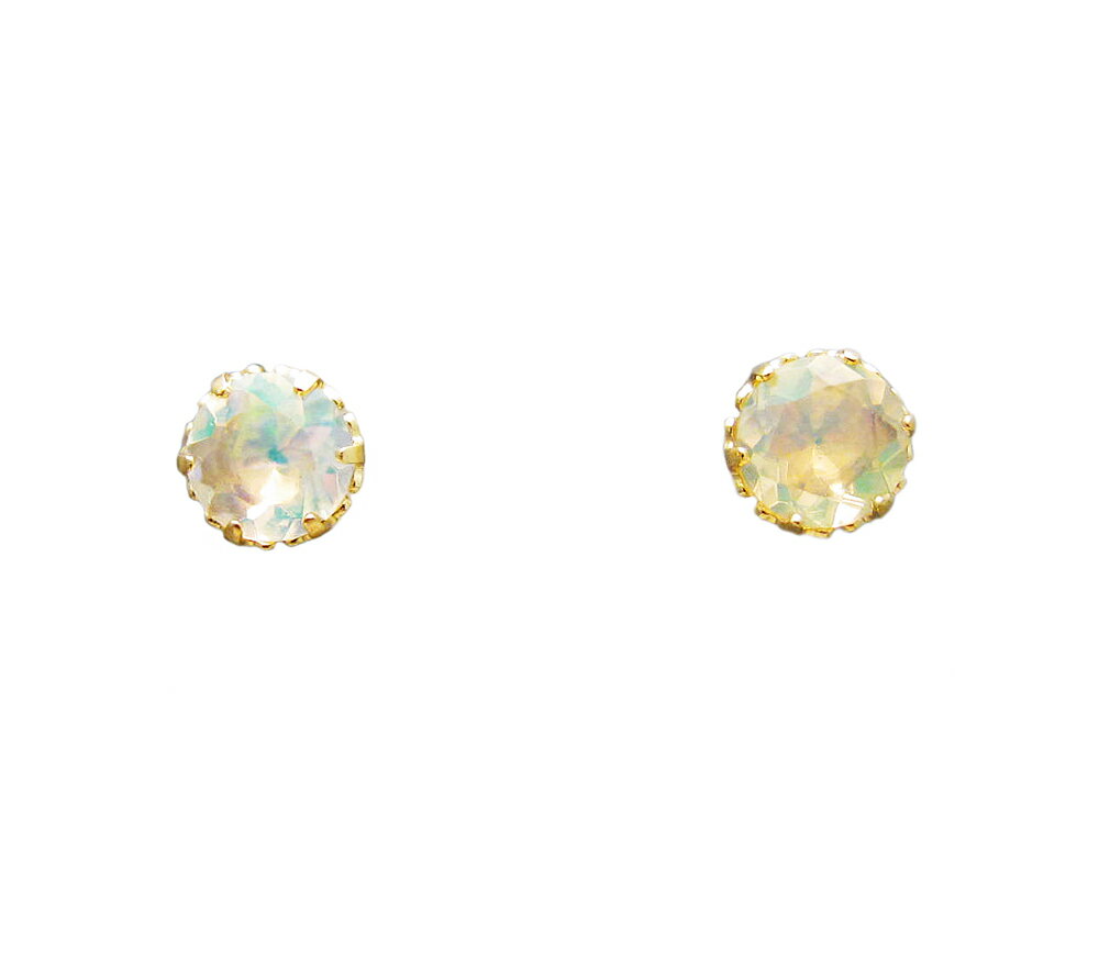 K18YG オパール クラウン ピアス