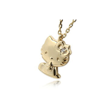 ハローキティ 18金 ネックレス ダイヤ ダイヤモンド ペンダントHELLO KITTY キティちゃん 大人 グッズ レディースジュエリー アクセサリー おすすめ ラッピング無料 誕生日プレゼント ギフト プレゼント 記念日 女性K18 dia クリスマス